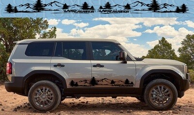 Decal Graphic Sticker Door Sport Stripe Kit Compatible with Land Cruiser 2024