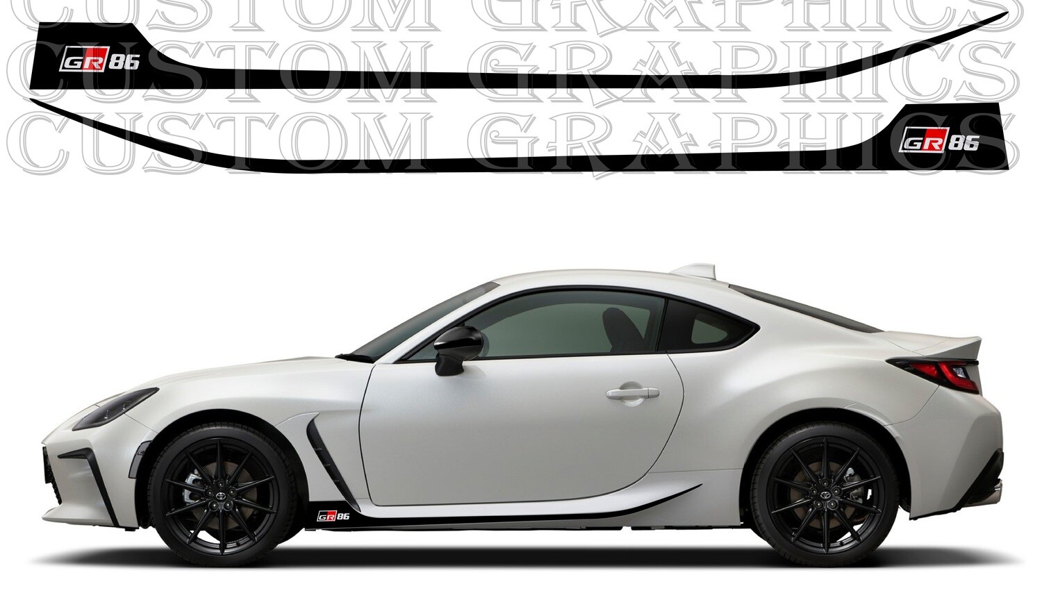 2x Custom Auto Vinyl Graphics Compatible with GR 86