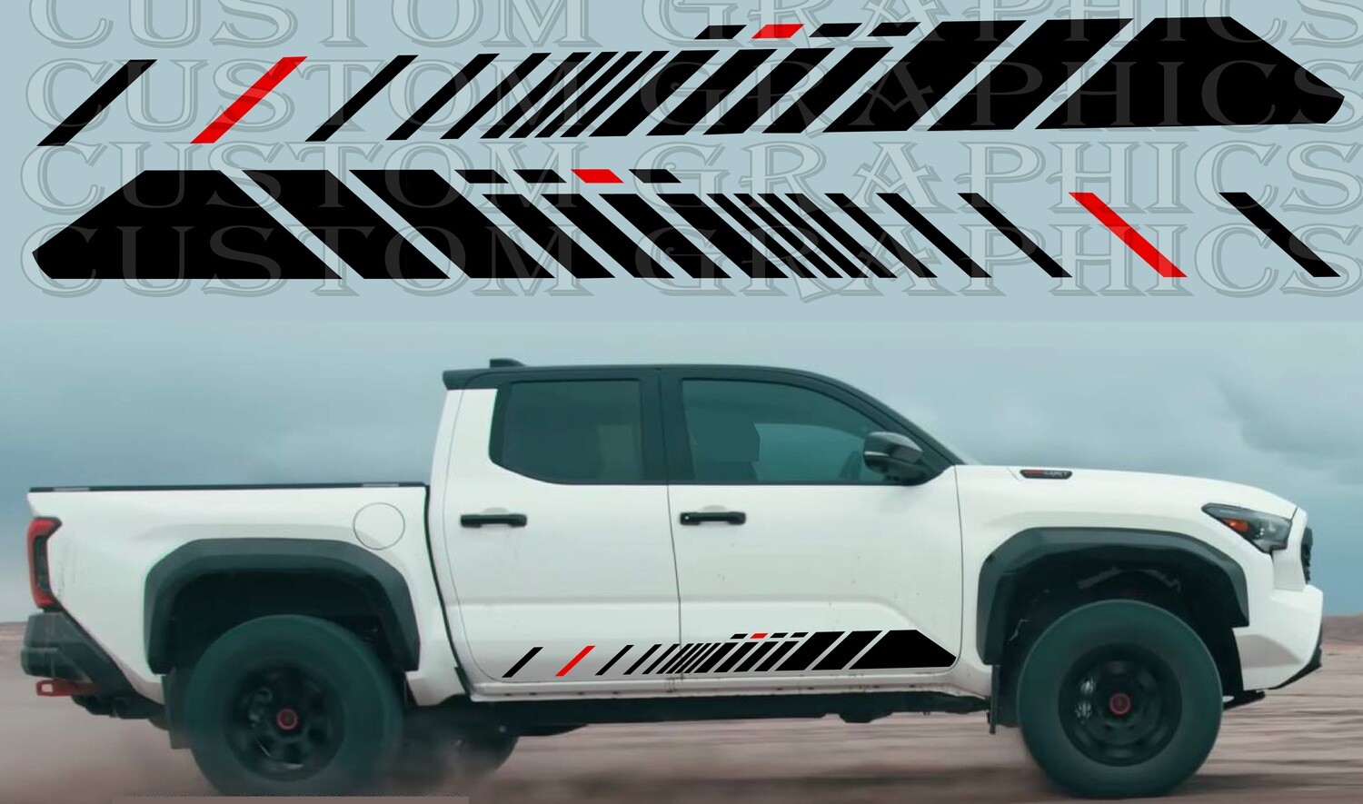 Set of Stickers Decal Stripe body kit Compatible with Toyota Tacoma TRD Off Road