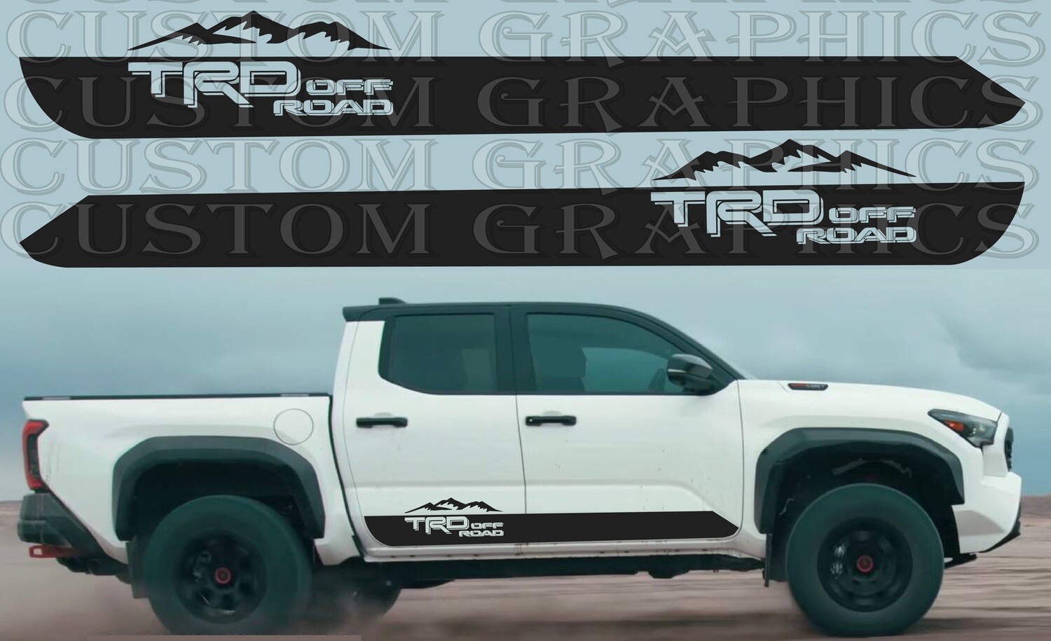 Side Door Stripe Custom kit Stickers Set Kit Compatible with Toyota Tacoma  TRD Off Road