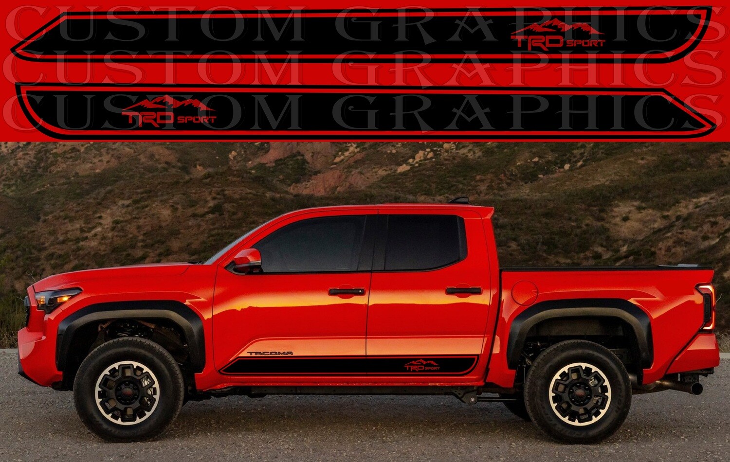 Stick and Drive: Premium Car Vinyl Graphics Compatible with Toyota Tacoma  TRD Sport