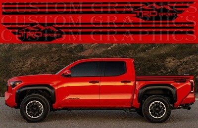 Side Stripe Decal Graphic Sticker Kit Compatible with Toyota Tacoma TRD Sport
