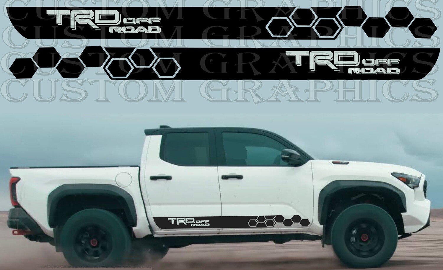 Pair of Sport Side Stripes Decal Sticker Vinyl Compatible with Toyota Tacoma  TRD Off Road