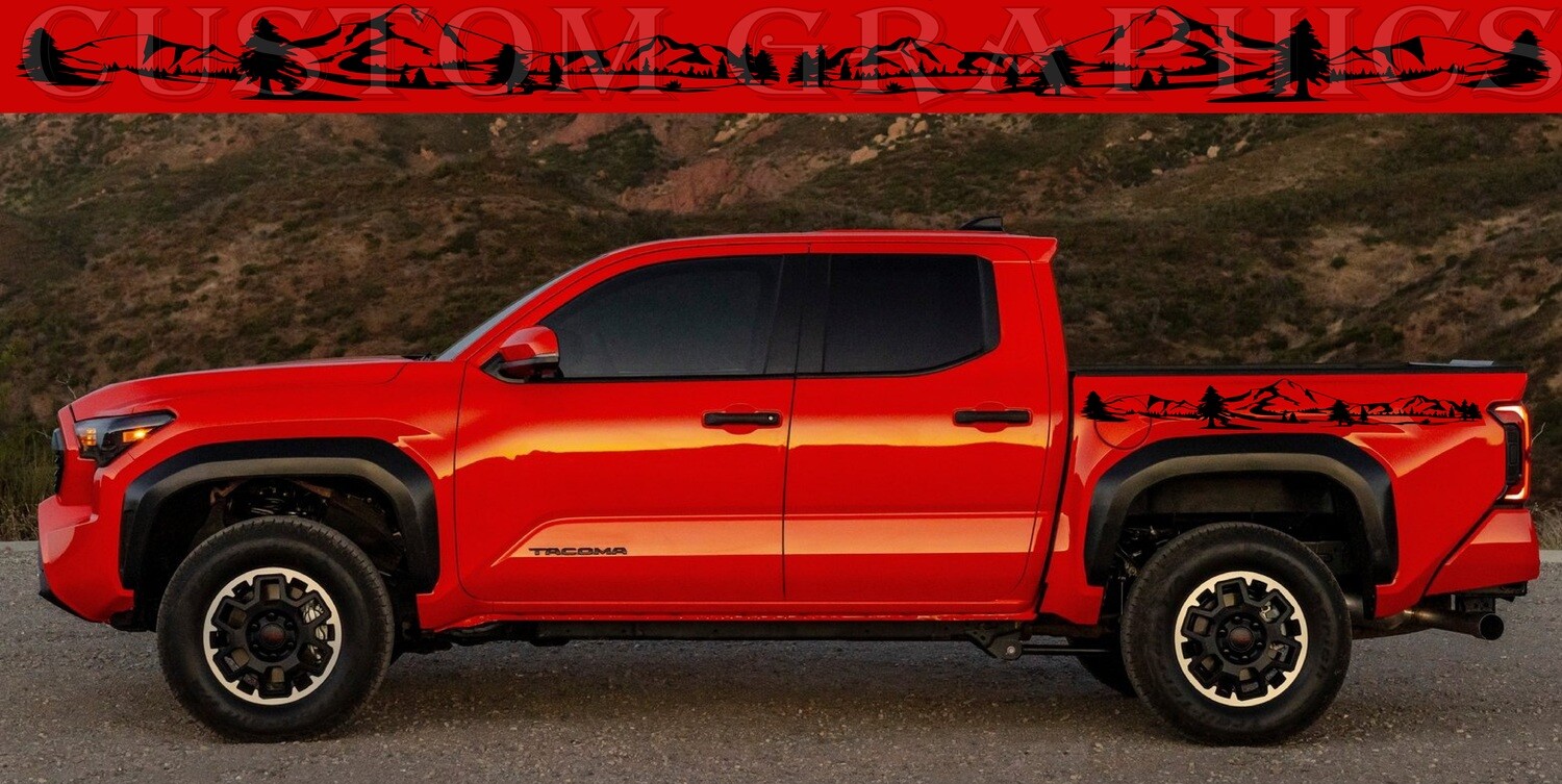 Set of Racing Side Stripes Decal Sticker Graphic Compatible with Toyota Tacoma  TRD Sport