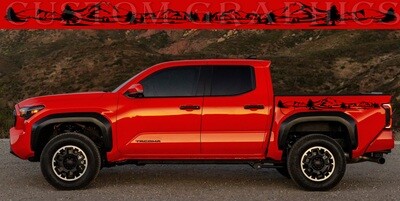 Set of Racing Side Stripes Decal Sticker Graphic Compatible with Toyota Tacoma  TRD Sport