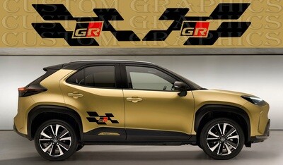 Sport Sticker Decal Side Door Stripes Compatible with Toyota Yaris Cross