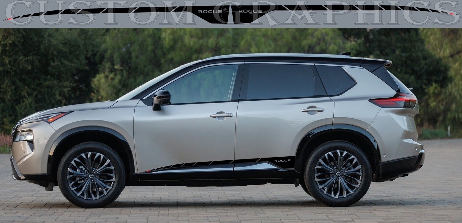 Set of Stickers Decal Stripe body kit Compatible with Nissan Rogue 2024