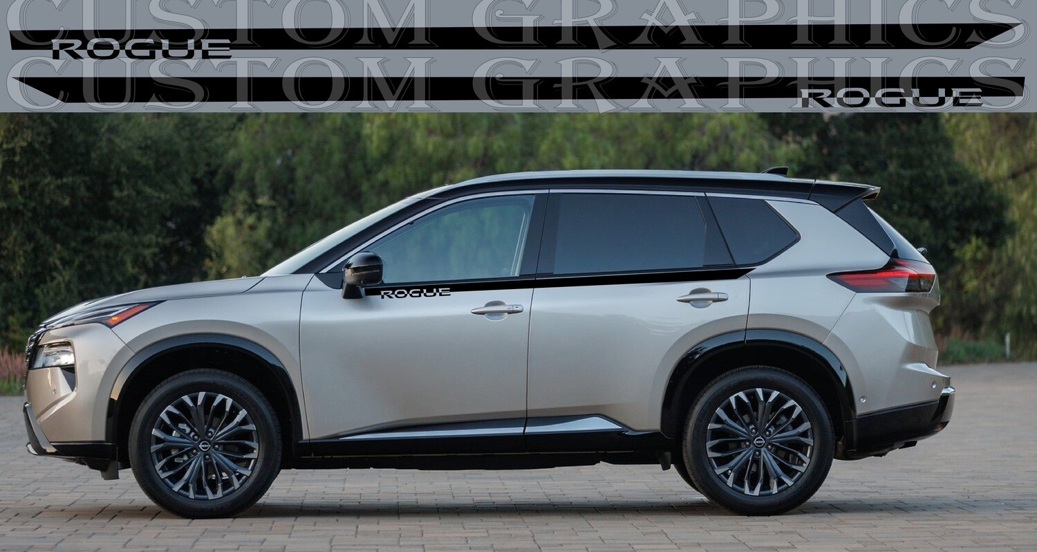 Side Door Stripe Custom kit Stickers Set Kit Compatible with Nissan Rogue 2024