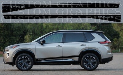 2x body decals side stripe sticker Compatible with Nissan Rogue 2024