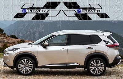 Custom Auto Vinyl Graphics Compatible with Nissan-X-Trail 2023 E-Power