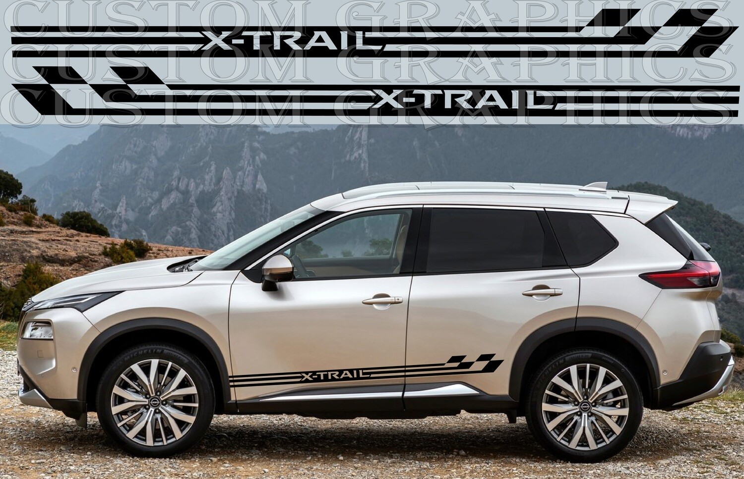 Stick and Drive: Premium Car Vinyl Graphics Compatible with Nissan-X-Trail 2023 E-Power