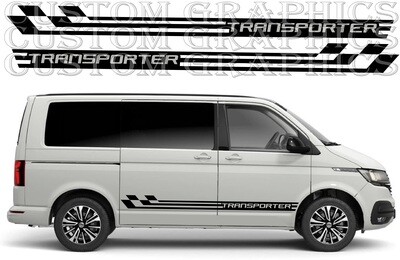 Stripe Decal Graphic stickers Kit Compatible with Transporter T6