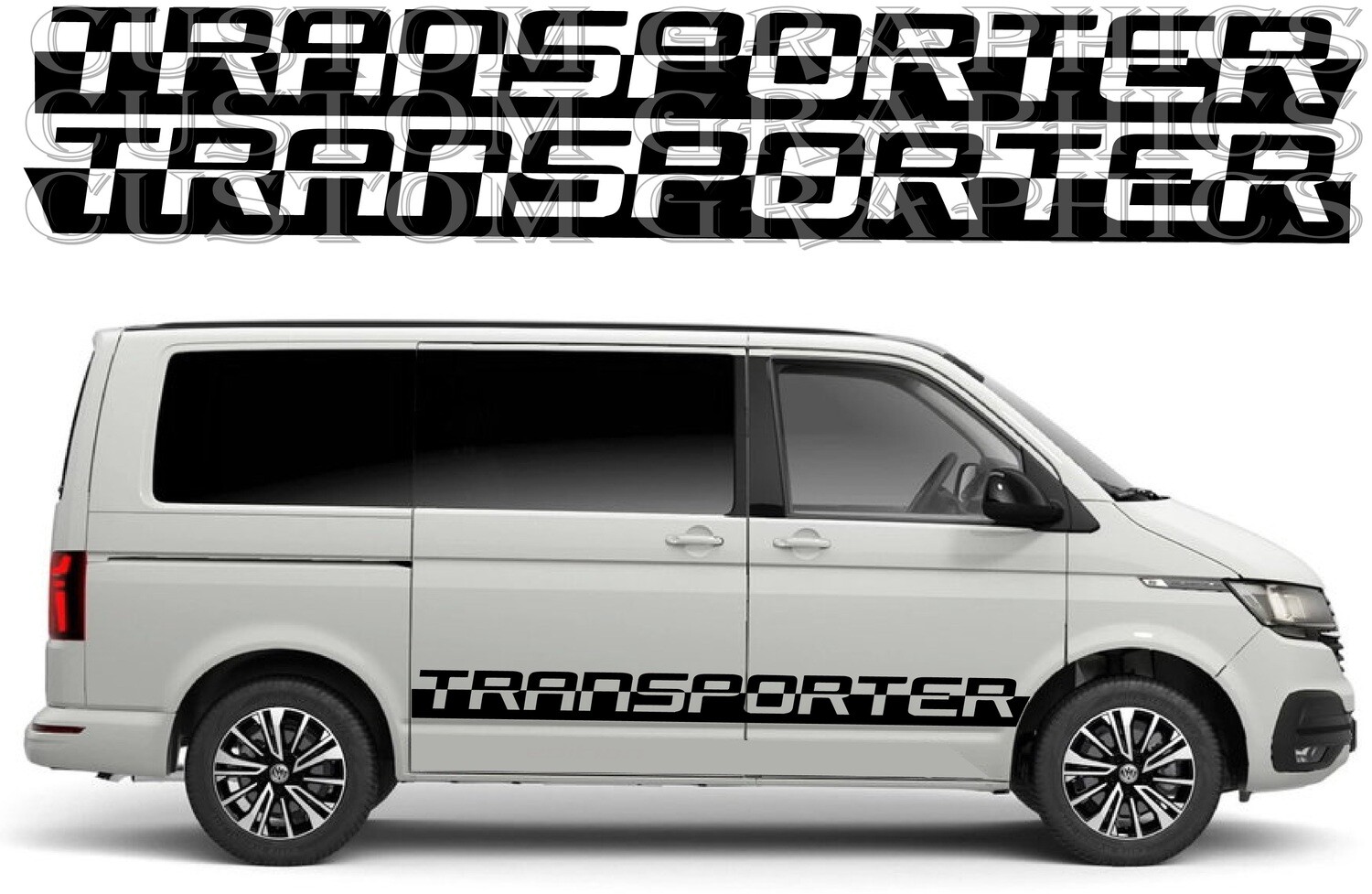 Set of Stickers Decal Stripe body kit Compatible with Transporter T6