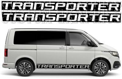 2x body decals side stripe sticker logo graphics vinyl Compatible with Transporter T6