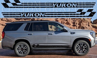 Hit the Road in Style: Vinyl Stickers for Cars Compatible with GMC Yukon AT4 2020-2024