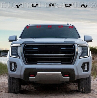 Front Glass Vinyl Decals for Your Ride Compatible with GMC Yukon AT4 2020-2024