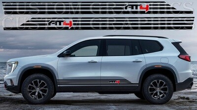 Sport Sticker Decal Side Door Stripes Compatible with GMC Acadia 2024