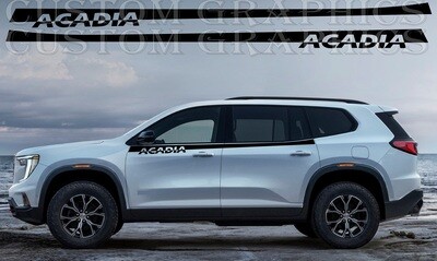 2x body decals side stripe sticker Compatible with GMC Acadia 2024