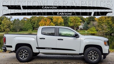 Set of Stickers Decal Stripe body kit Compatible with GMC-Canyon AT4 2023