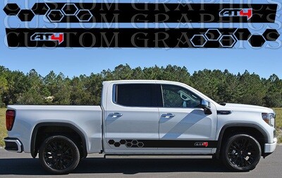 Custom Auto Vinyl Graphics Compatible with Gmc Sierra 1500 Denali AT4 2019 2020 2021 2022 2023 2024