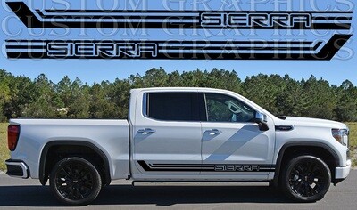 Sport Sticker Decal Side Door Stripes Compatible with Gmc Sierra 1500 Denali AT4 2019 2020 2021 2022 2023 2024