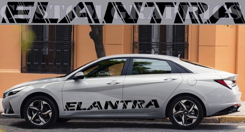 Sport Sticker Decal Side Door Stripes Compatible with Elantra