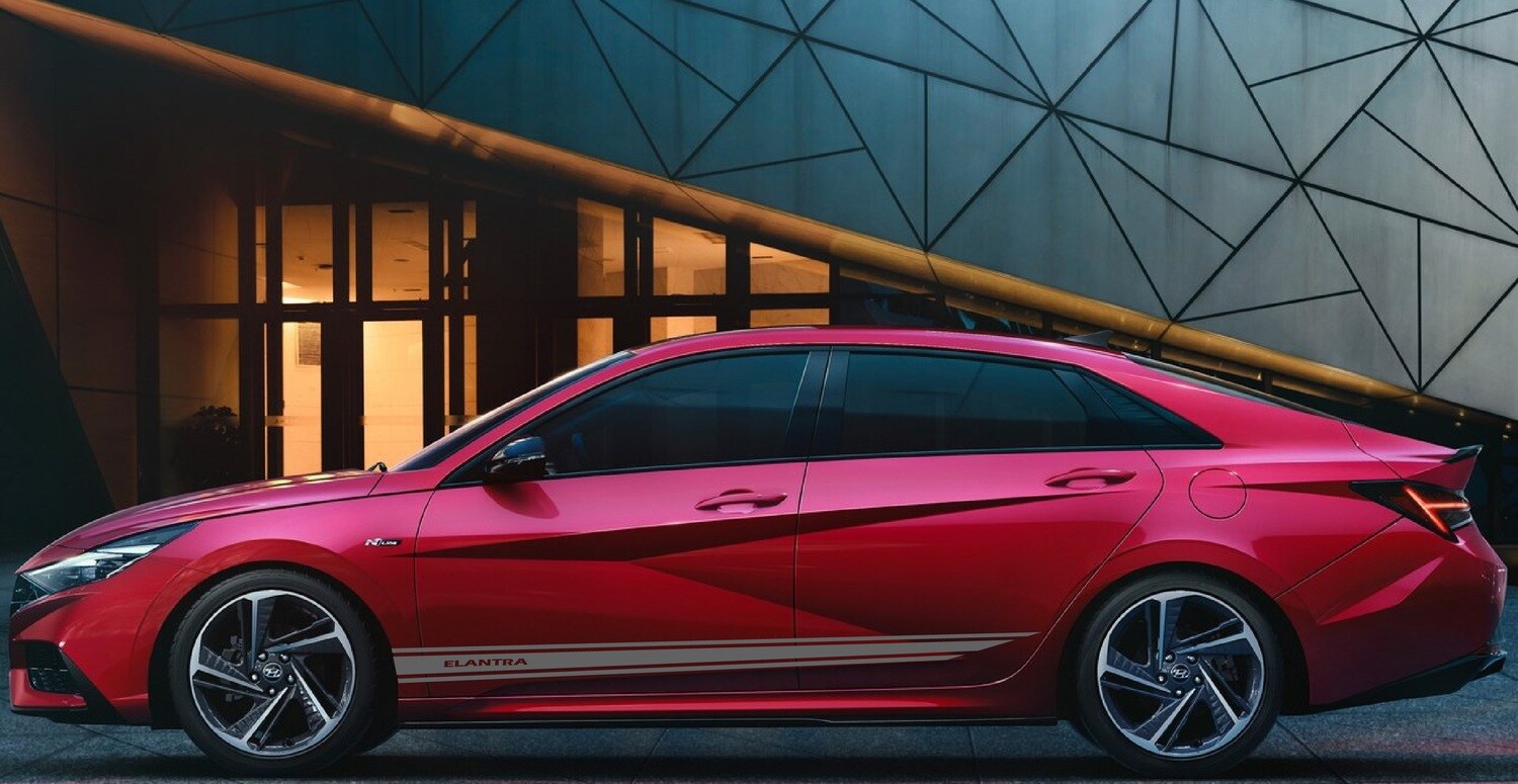 Side Stripe Decal Graphic Sticker Kit Compatible with Elantra