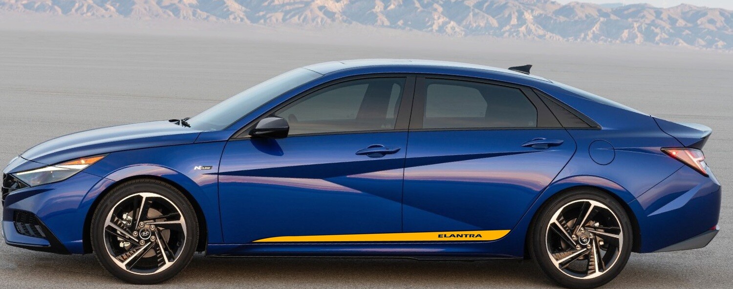 Set of Stickers Decal Stripe body kit Compatible with Elantra