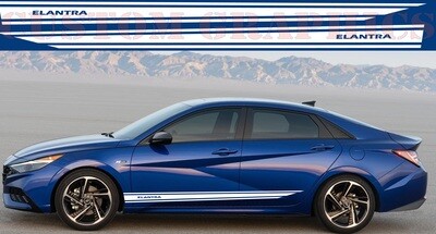 Side Stripe Decal Graphic Sticker Kit Compatible with Elantra