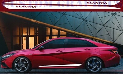 Set of Stickers Decal Stripe body kit Compatible with Elantra