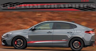 Stripe Decal Graphic stickers Kit Compatible with i30