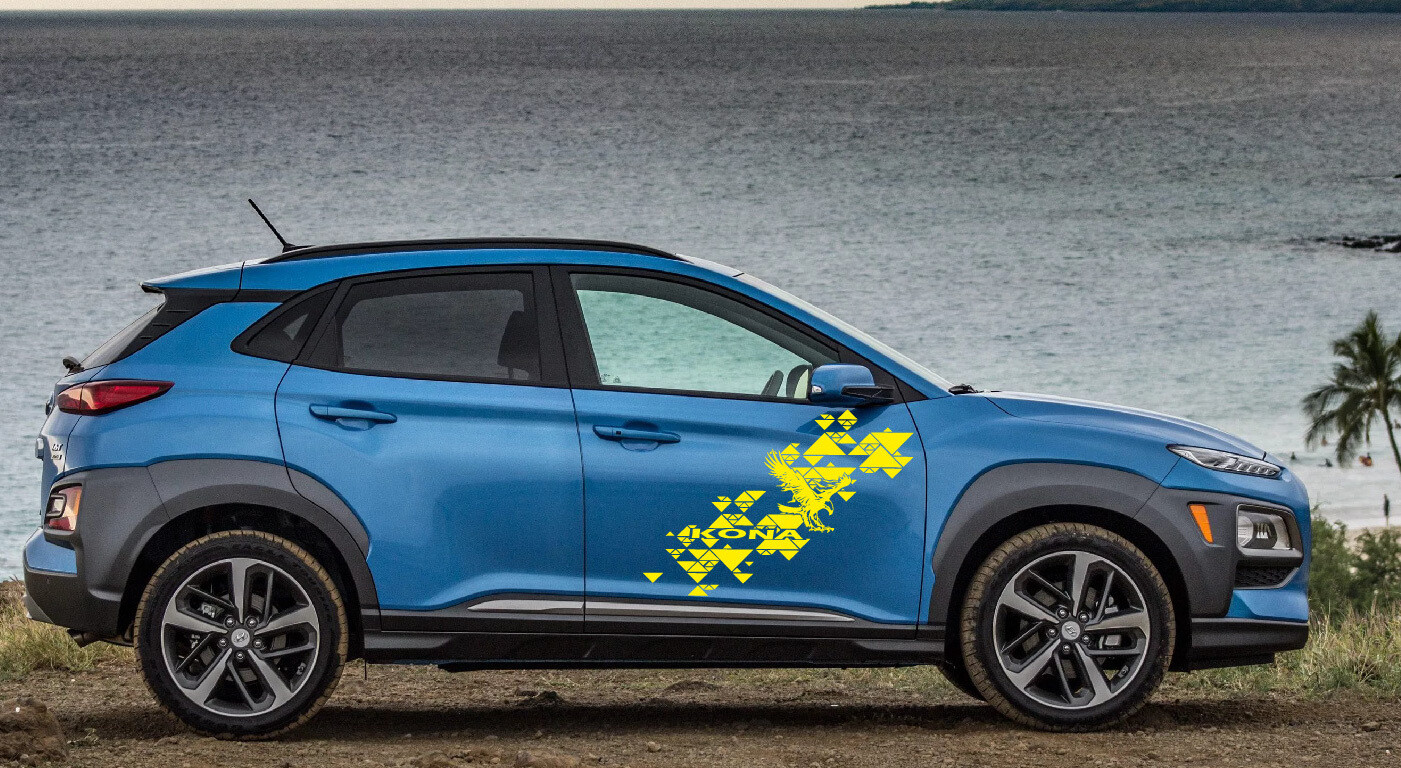 Hit the Road in Style: Vinyl Stickers Compatible with Kona N 2022
