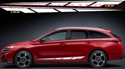 Stripe Decal Graphic stickers Kit Compatible with i30