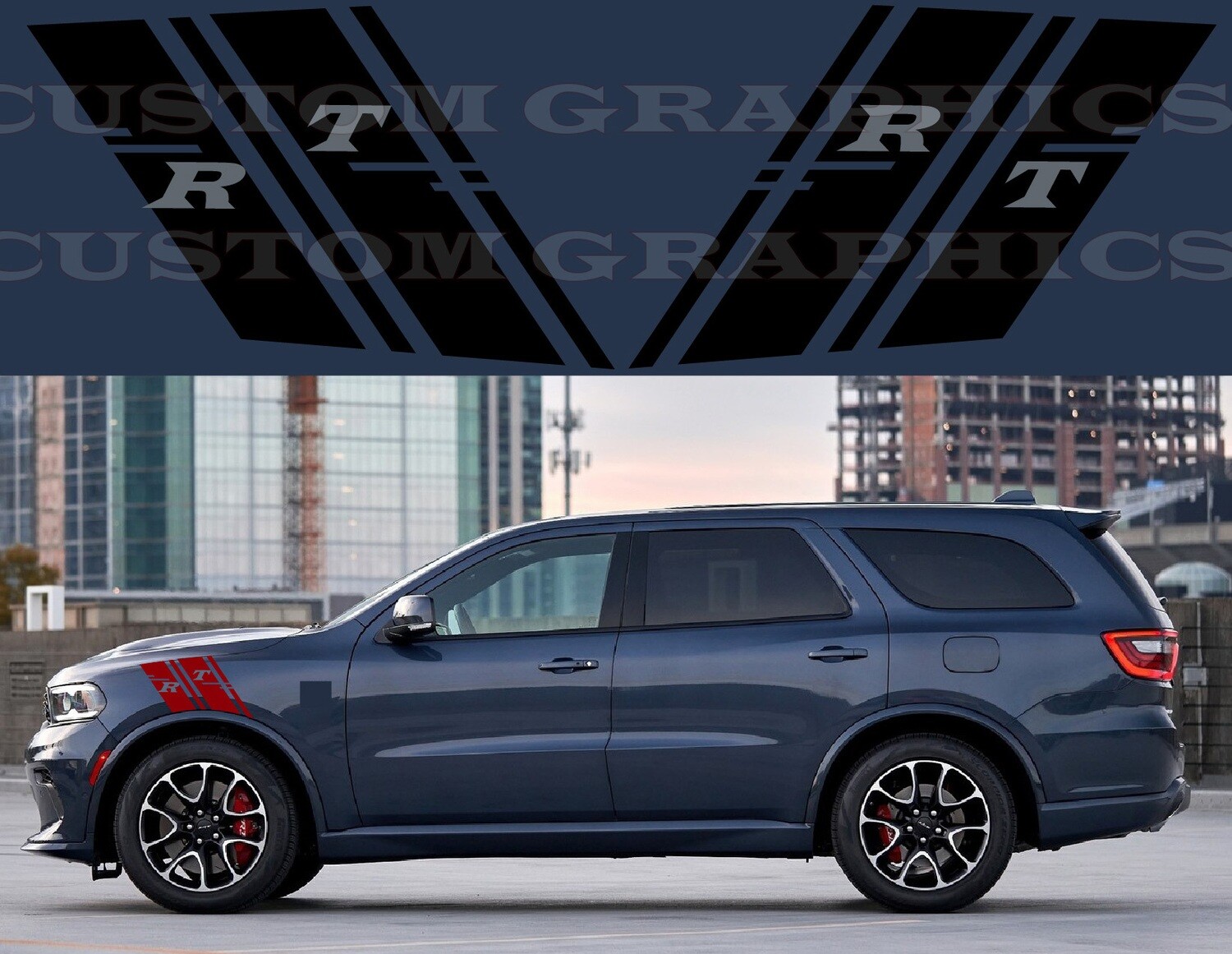 Pair of Sport Side Stripes Decal Sticker Vinyl Compatible with Durango