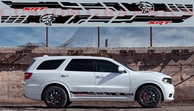 2x body decals side stripe sticker logo graphics Compatible with Durango
