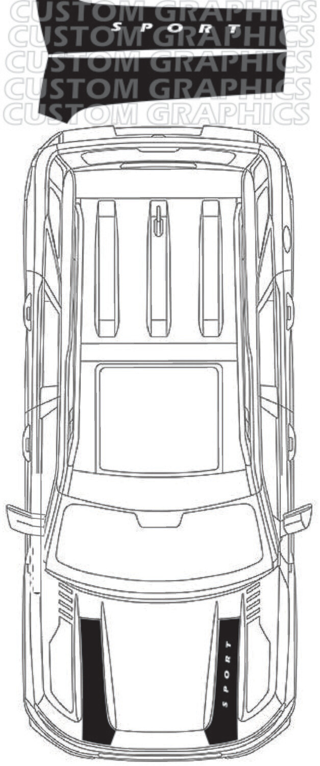 Hood decals custom exclusive design Compatible with Ford Bronco Sport