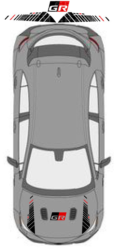Exclusive Hood decals custom design Compatible with Corolla GR 2023
