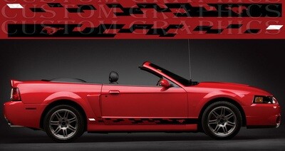 Custom Auto Vinyl Graphics Compatible with Ford Mustang Convertible 1998-2004 (SN-95)