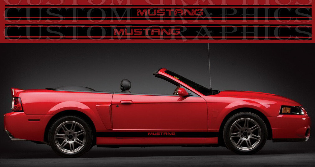 Set of Stickers Decal Stripe body kit Compatible with Ford Mustang Convertible 1998-2004 (SN-95)