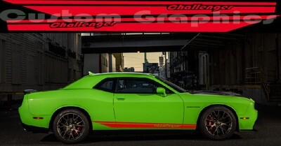 Set of Stickers Decal Stripe body kit Compatible with Dodge Challenger