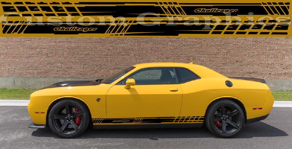 Sport Side door sticker racing design Compatible with Dodge Challenger