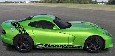 4 Sport Side door sticker racing design Compatible with Viper