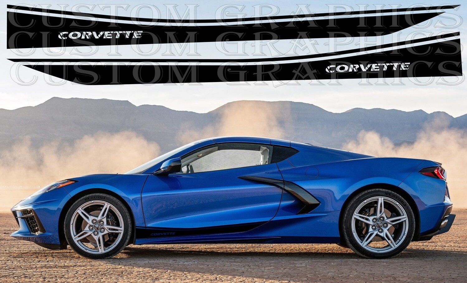 Custom Auto Vinyl Graphics Compatible with Corvette c8 Stingrey