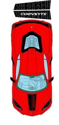 Stick and Drive: Premium Car Vinyl Graphics with Hood Vinyl Stickers Compatible with Corvette c8 Stingrey