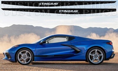 Stripe Decal Graphic stickers Kit Compatible with Corvette c8 Stingrey