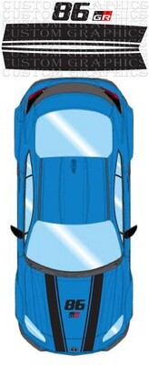 Hood Decals Compatible with Toyota GR 86
