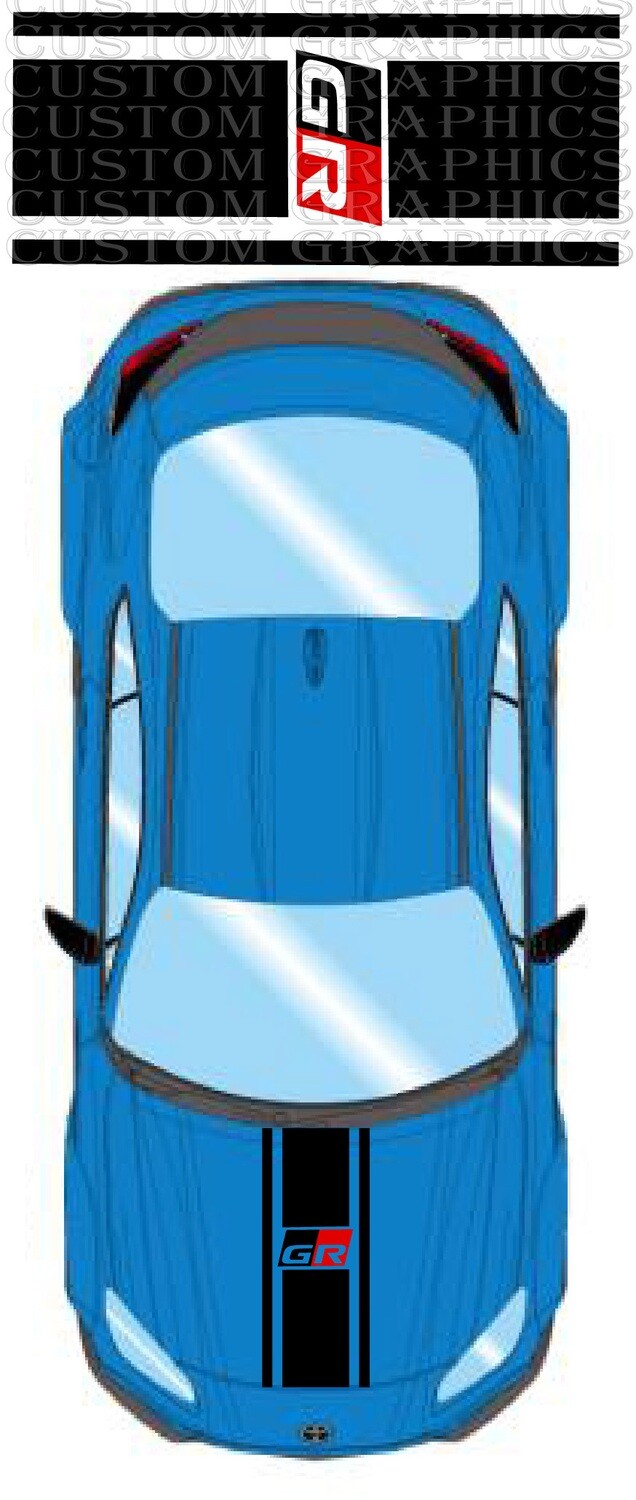 Hood sticker racing design Compatible with Toyota GR 86