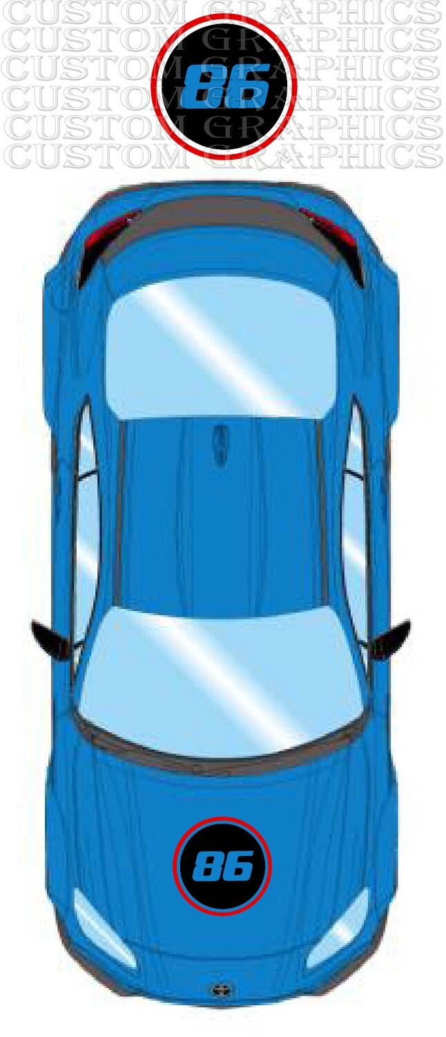 Hood Custom Stickers Graphic Compatible with Toyota GR 86