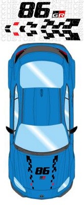Hood Custom Auto Vinyl Graphics Compatible with Toyota GR 86