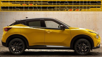 2x body decals side stripe sticker logo graphics vinyl high quality Sport Design Compatible with Nissan Juke N Sport 2024